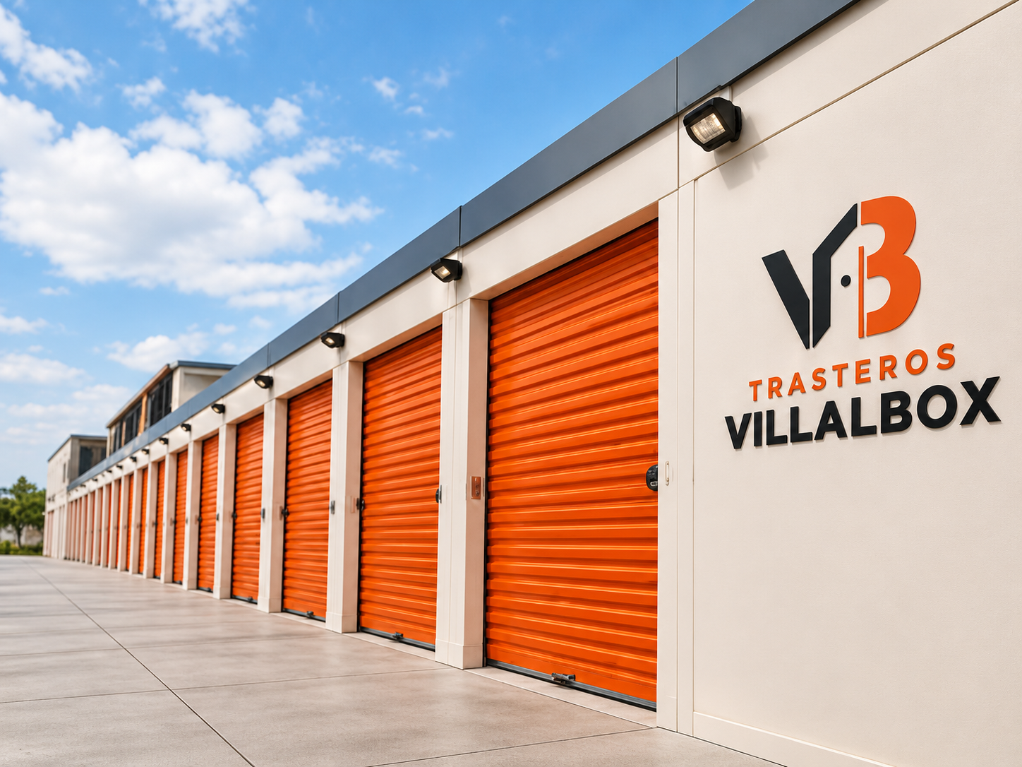 Fachada moderna de trasteros Villalbox