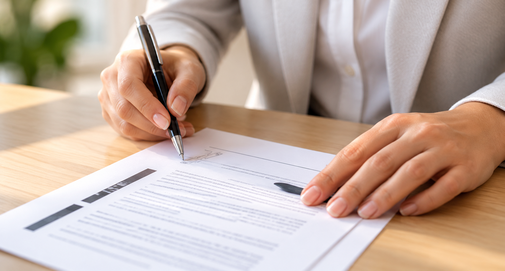 Firma profesional en documento